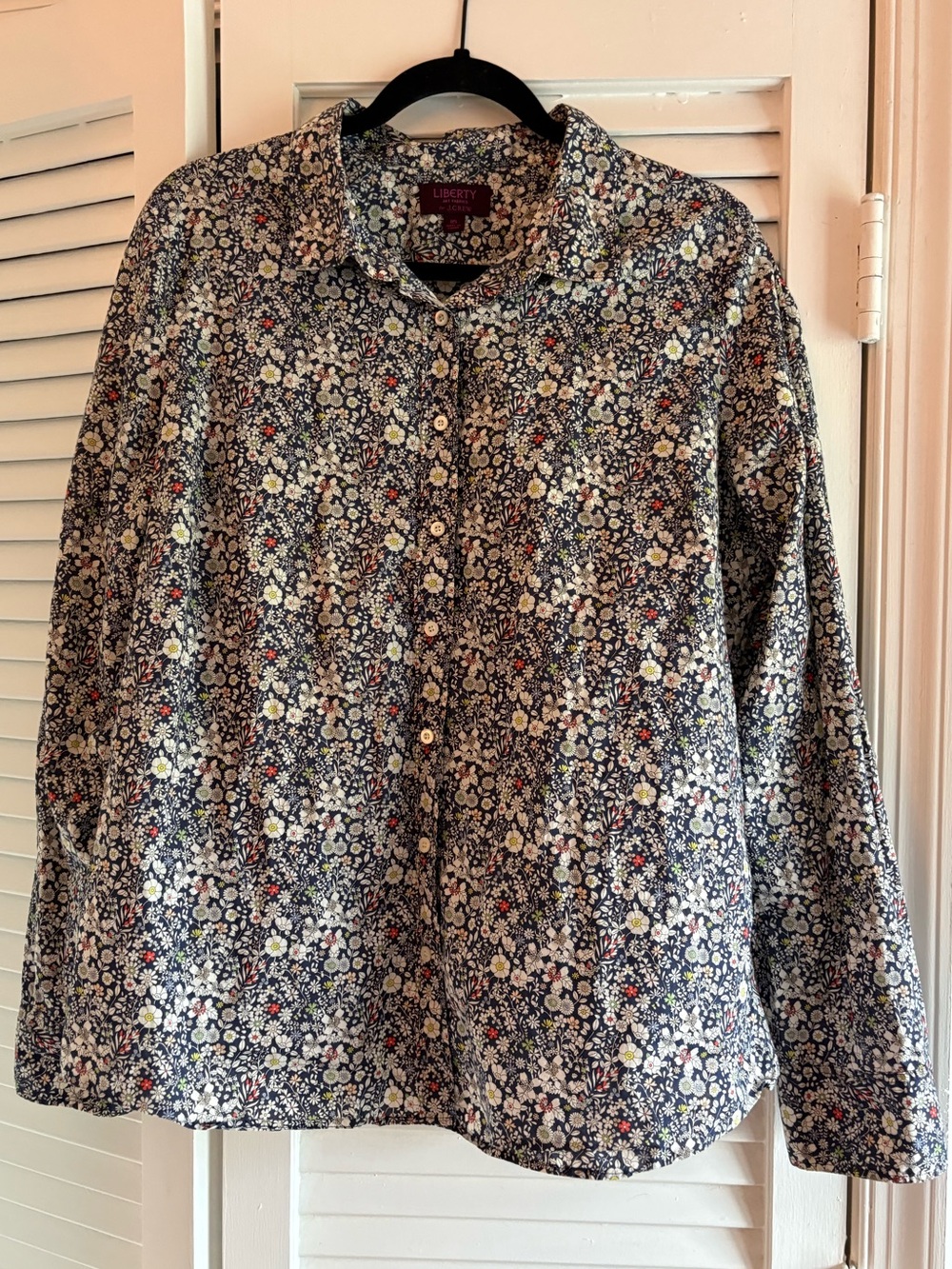 J. Crew x Liberty of London floral print button-down shirt, size 16